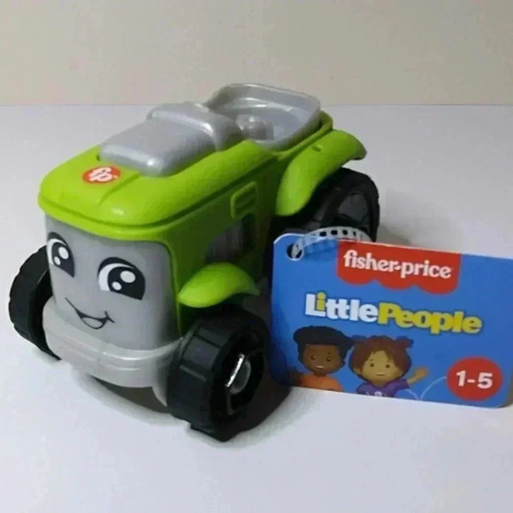 Fisher Price Little‎ People Green Farm Tractor Vehicle Toy - Picture 1 of 7